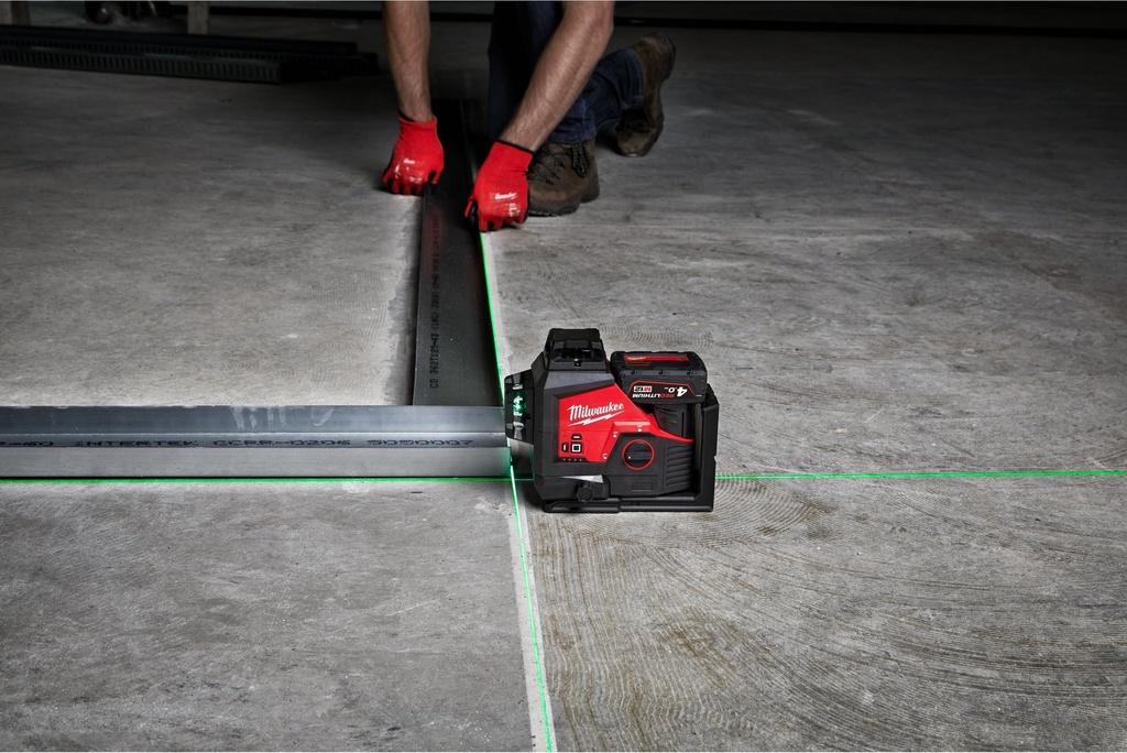 MILWAUKEE M12 3PL-401C - Laser vert 3 lignes 360°, 12V, 4Ah
