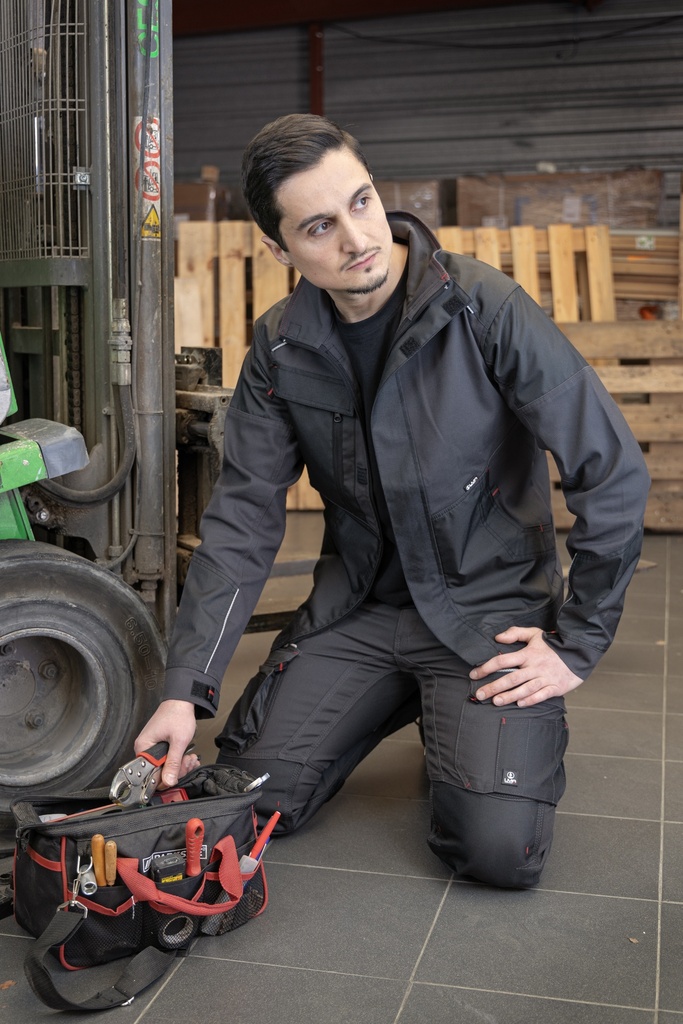 Pantalon de travail multi poches stretch + poches genoux GRIS NU - COSMOS 1806 - LMA