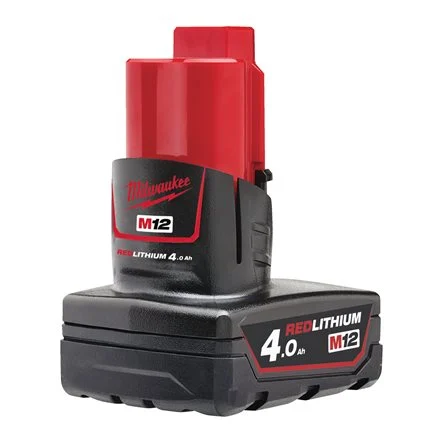Batterie 12V 4,0Ah - M12 B4 - Red Lithium - MILWAUKEE - 4932430065