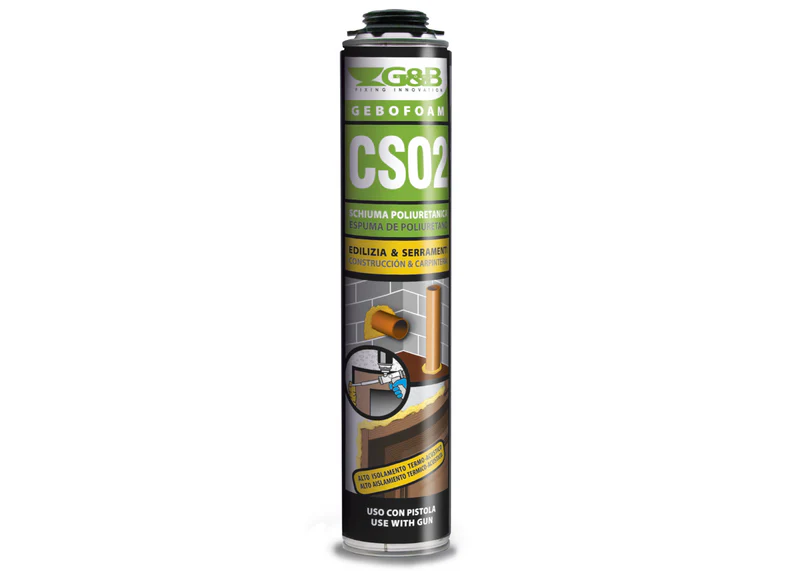 Mousse polyuréthane Multiusage PISTOLABLE GEBOFOAM B3 P750ml - G&B Fissaggi