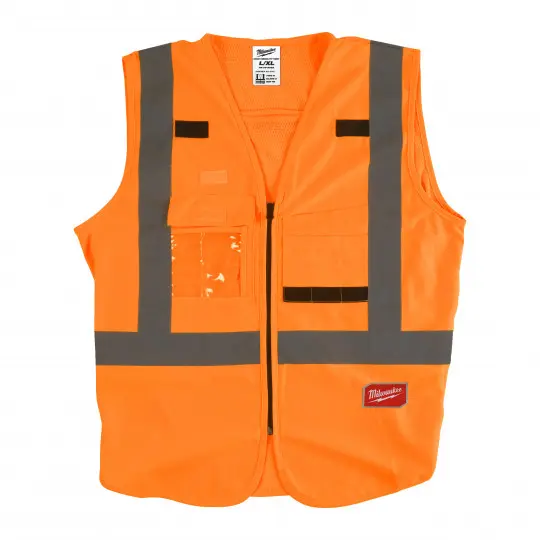 Gilets de sécurité haute visibilité - 10 Poches - Orange vif - MILWAUKEE