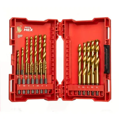 Coffret 19 forets métaux - HSS-G RED HEX - MILWAUKEE - 4932493866