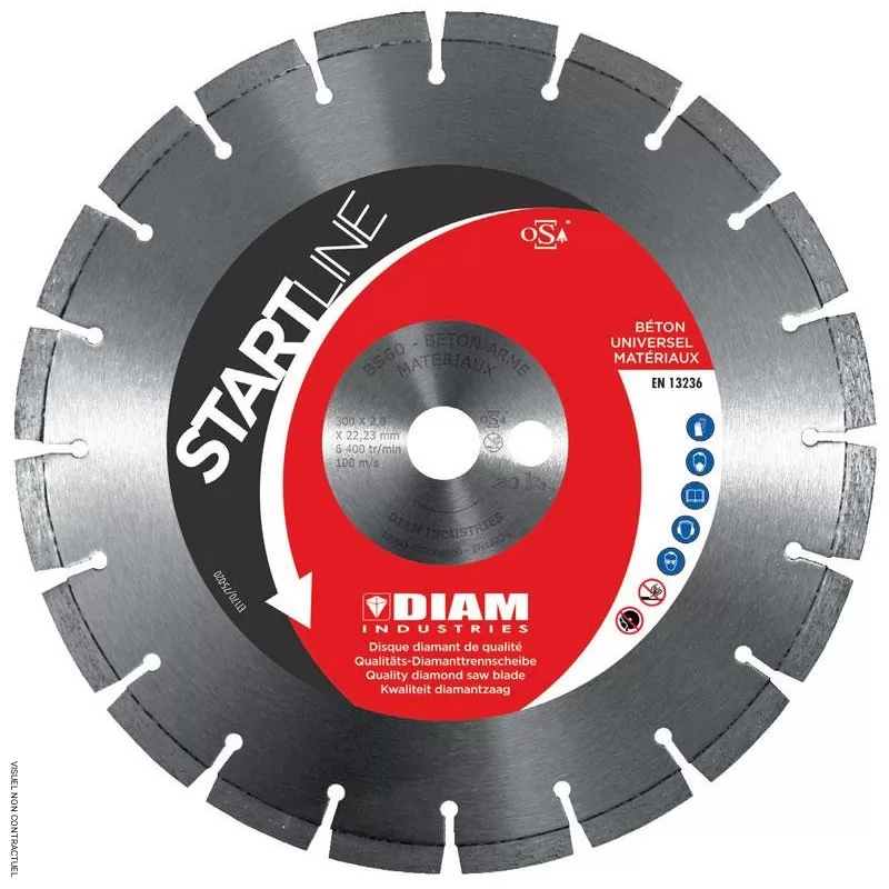 Disque diamanté béton / brique / parpaings / pierre de bordure  - BS60 - DIAM INDUSTRIES