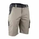 Bermuda bicolore stretch multipoches - CHIRON 6168 - BEIGE GRIS F - LMA LEBEURRE