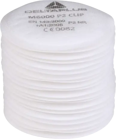 Lot de 20 pièces filtrantes P2 de rechange  pour M6000P2CLIP - M6000REFP2CLIP - DELTAPLUS