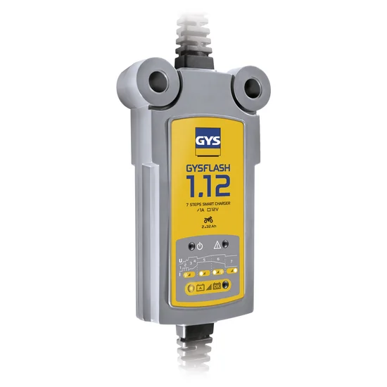 Chargeur et Mainteneur de Batterie 12V / 1.12 à 2,32 Ah | Moto, Jet-Ski, Karting, Tondeuse - GYSFLASH - 029361