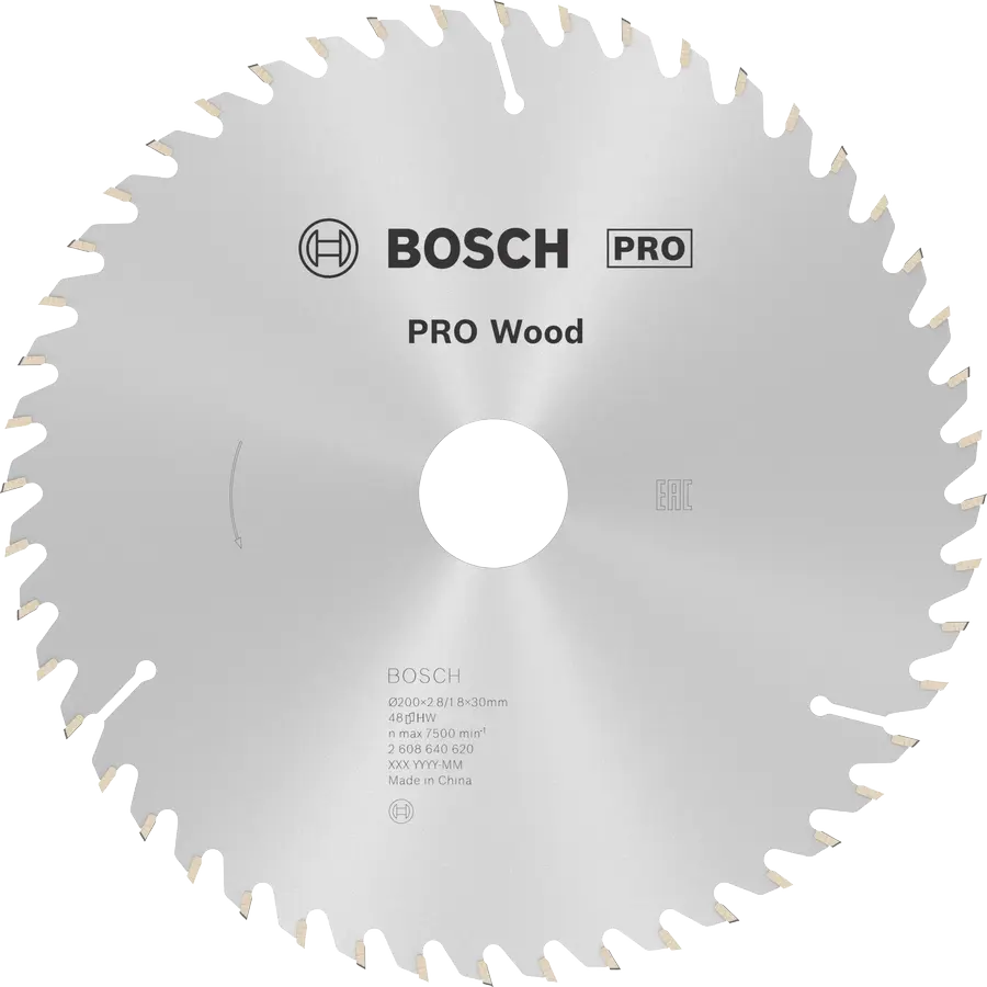 Lame de scie circulaire PRO Wood, 200 x 2,8 x 30 mm, T48 - BOSCH
