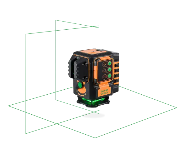 Laser 3 lignes - Spécial pour travaux au sol - Geo4-XR GREEN - GEO FENNEL