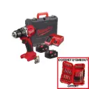 Perceuse visseuse BRUSHLESS,18V - M18 BLDDRC-502C - Avec 2 batteries 5.0 Ah + chargeur + coffret - MILWAUKEE - 4933492835 + COFFERT EMBOUT