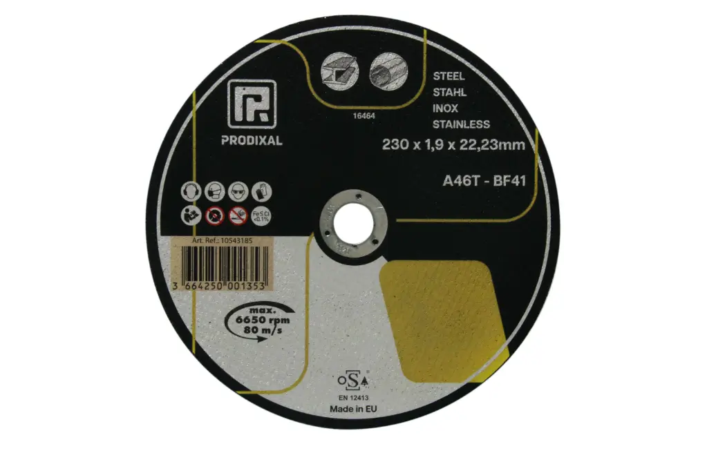 DISQUE A TRONCONNER PLAT 230X1,9x22,2MM ACIER/INOX - PRODIXAL