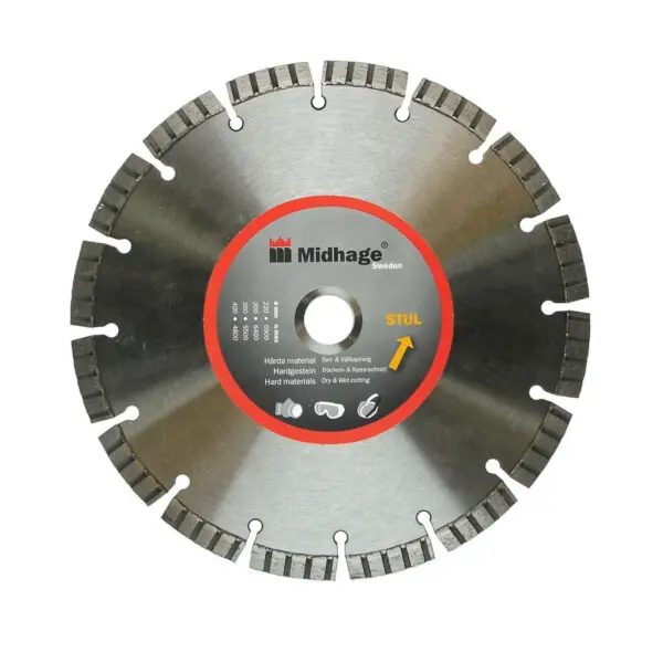 DISQUE DIAMANT MATERIAUX DURS - PIERRES GRANIT Ø180x22.2x10 - STUL - MIDHAGE