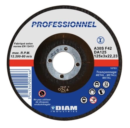 DISQUE A TRONCONNER ACIER - A30S-BF - DIAM INDUSTRIE