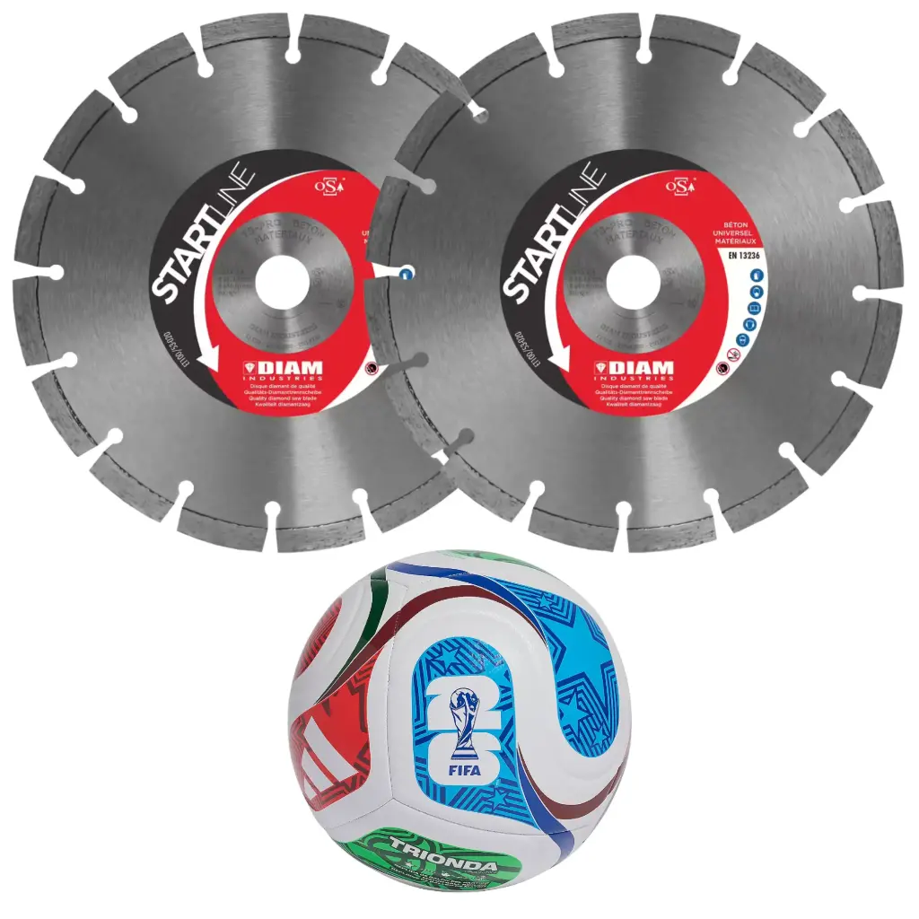 2 DISQUE TSPRO Ø230MM + 1 BALLON - DIAM INDUSTRIE