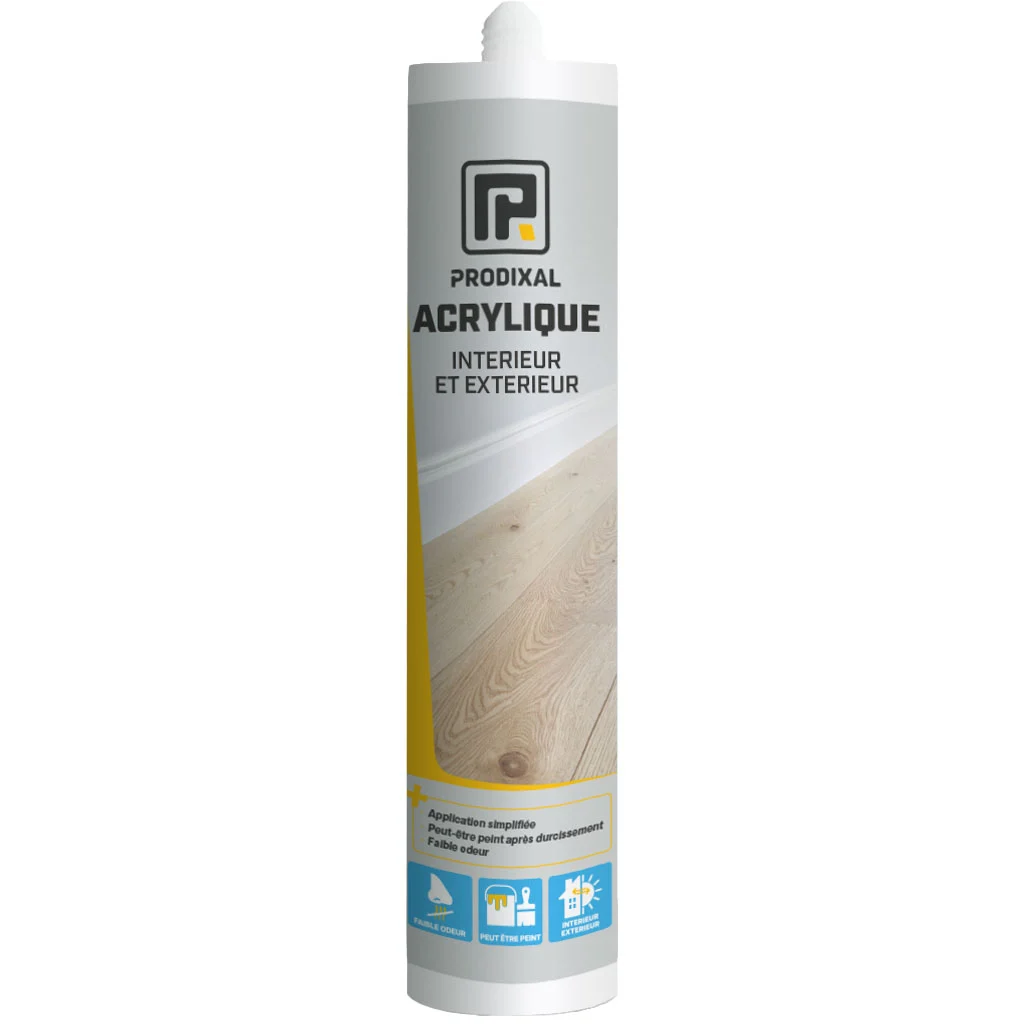 MASTIC ACRYLIQUE PRODIXAL BLANC ( INT/EXT ) 300ML  - DX260104AC - PRODIXAL
