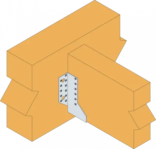 SABOT A AILES EXTERIEURES ACIER GALVA 70X155X84X2 MM - SIMPSON STRONG-TIE - SAE380/70/2