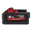 Batterie 18V 8,0Ah HIGH-OUTPUT Red lithium - M18 HB8 - MILWAUKEE - 4932471070