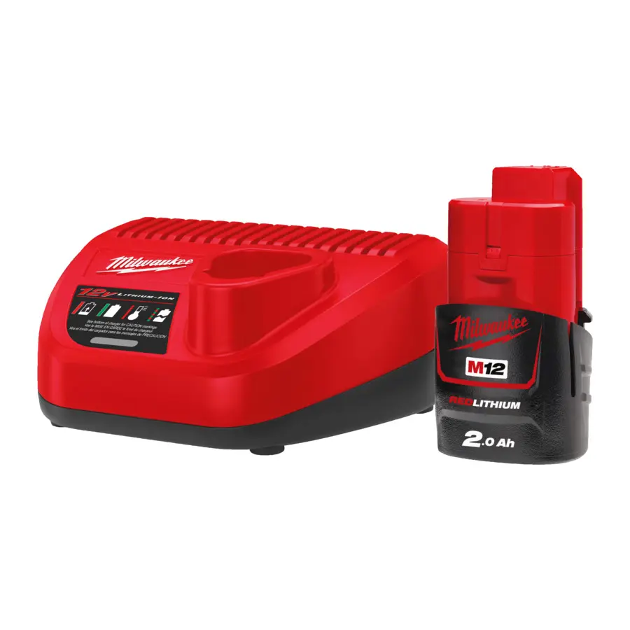 MILWAUKEE M12 PACKNRJ-201 - Pack NRJ 12V, 2,0 Ah Red Lithium, système M12 