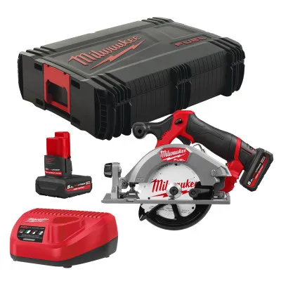 Scie circulaire 12 V FUEL - FCS442-502X - Avec 2 batterie 5,0 Ah + chargeur + HD Box - MILWAUKEE - 4933493489