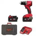 Perceuse visseuse BRUSHLESS,18V - M18 BLDDRC-502C - Avec 2 batteries 5.0 Ah + chargeur + coffret - MILWAUKEE - 4933492835