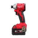 Visseuse à chocs M18 BLIDR-502X - 190 - Avec 2 batteries 5,0Ah + chargeur + HD box - MILWAUKEE - 4933492843