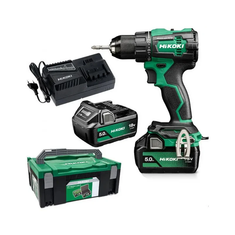 Perceuse visseuse 70Nm 18V avec 2 batterie 5,0Ah Brushless - COFFRET - HIKOKI - DS18DEWJZ