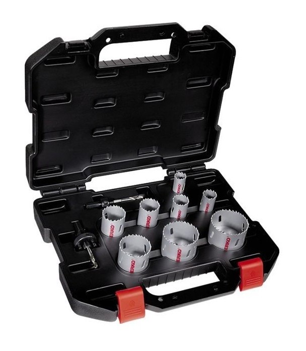 Coffret de scie cloches bi-metal HSS M42 COBALT 10pcs - ERKO