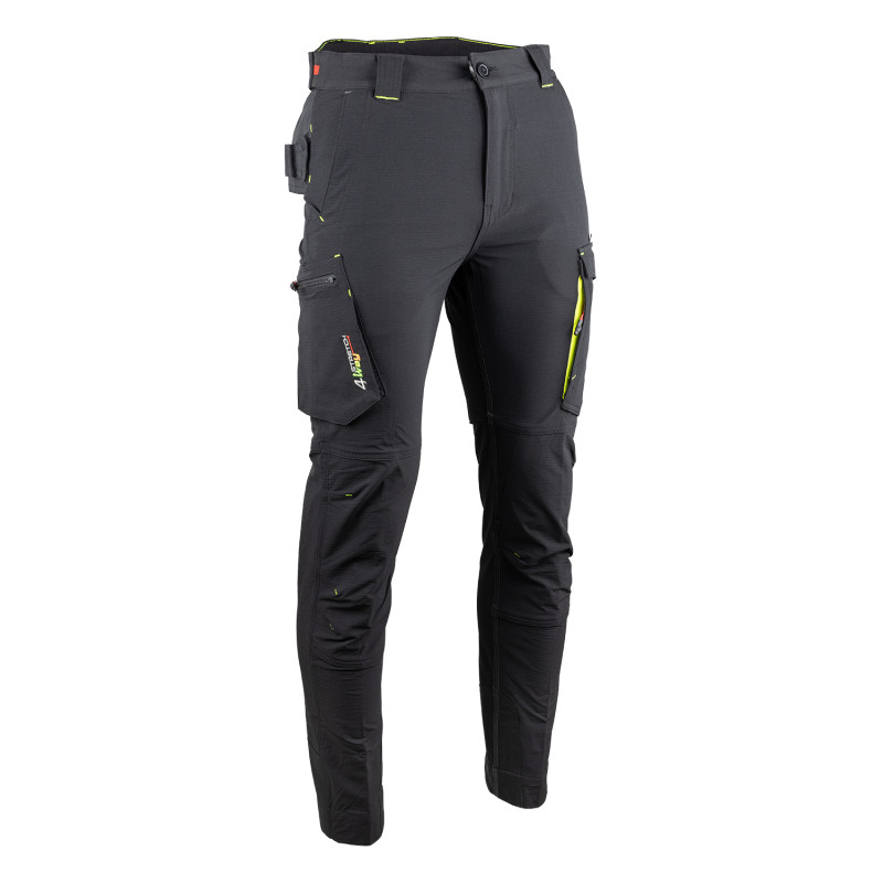 Pantalon cargo stretch 4 WAY homme NOIR - UTOPIE 1847 - LMA