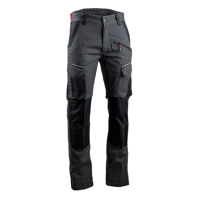 Pantalon de travail multi poches stretch + poches genoux GRIS NUIT - COSMOS 1806 - LMA