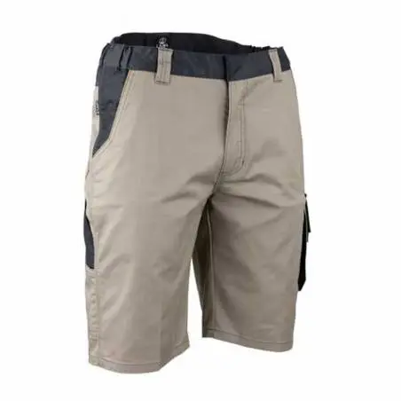 Bermuda bicolore stretch multipoches - CHIRON 6168 - BEIGE GRIS F - LMA LEBEURRE