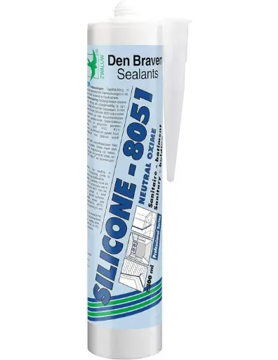MASTIC SILICONE SANITAIRE ET FROID - SILICONE 8051 - DEN BRAVEN