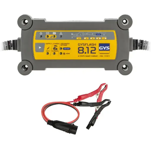 [029385] Chargeur de Batteries plomb 12V - 8,12 - detypes de voitures, utilitaires, camping-car ou camions - GYSFLASH - 029385