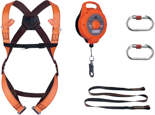 [ELARA270] Kit antichute spécifique pour les travaux à la verticale avec son antichute à rappel automatique et sa longe et point - DELTAPLUS - ELARA270