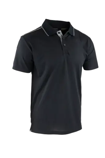 Polo maille piquée manche courte - 9324 - BARKHANE - NOIR - LMA