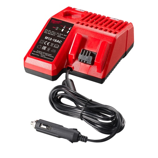 [4932459205] Chargeur allume cigare 12V-14,4V, 18V, système M12 à M18 - MILWAUKEE - 4932459205