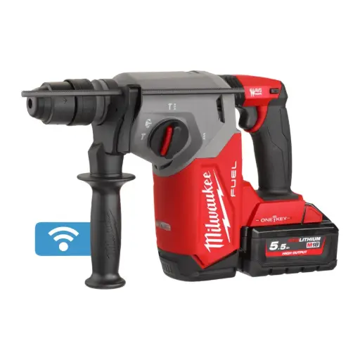 [4933478504] Perforateur SDS+ 26mm FUEL ONE KEY, FIXTEC, 18V -  M18 ONEFHX-552X - Avec 2 batteries 5.0Ah + chargeur + HD Box - MILWAUKEE - 4933478504