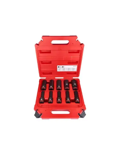 [4932480457] Jeu de douilles longues ½" SHOCKWAVE™ Impact Duty (10 pièces) - MILWAUKEE - 4932480457