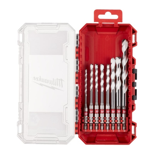 [4932493871] Coffret de 8 forets Multi-matériaux -MILWAUKEE - 4932493871