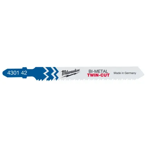 [4932430142] LAMES DE SCIES SAUTEUSES BOIS ET PLASTIQUE TWIN CUT 91MM (X5) - MILWAUKEE - 4932430142